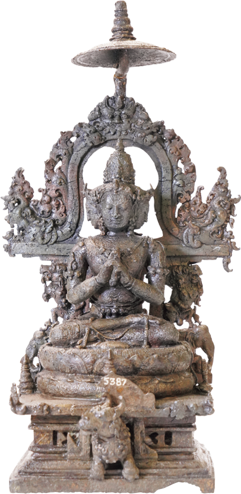 金剛界曼荼羅彫像群（ガンジュク出土）のうち四面毘盧遮那如来